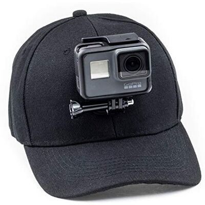 Digicharge Honkbalpet met actiecamerahouder, compatibel met GoPro bed Hero Hero13 13 Max 2 Hero12 12/DJI Osmo Action 5 4 Pro / Insta360 One/Crosstour Apeman Victure Cam, zwart Digicharge Honkbalpet met actiecamerahouder, compatibel met GoPro bed Hero Hero13 13 Max 2 Hero12 12/DJI Osmo Action 5 4 Pro / Insta360 One/Crosstour Apeman Victure Cam, zwart