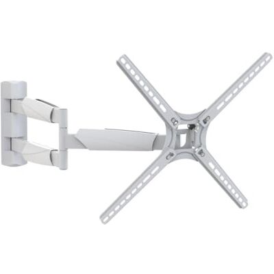 Barkan Witte tv-muurbeugel voor schermen van 13-65 inch, kantelbaar en draaibaar, volledige beweging, plat en gebogen scherm, max. gewicht. 40 kg, gepatenteerd, voor LED OLED LCD, tot VESA 400x400 Barkan Witte tv-muurbeugel voor schermen van 13-65 inch, kantelbaar en draaibaar, volledige beweging, plat en gebogen scherm, max. gewicht. 40 kg, gepatenteerd, voor LED OLED LCD, tot VESA 400x400