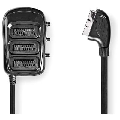 NEDIS Scart-schakelkast Datasheet 3 stopcontacten vernikkeld Maximum resolutie: 800 x 480 0,50 m Rond PVC Zwart Box NEDIS Scart-schakelkast Datasheet 3 stopcontacten vernikkeld Maximum resolutie: 800 x 480 0,50 m Rond PVC Zwart Box