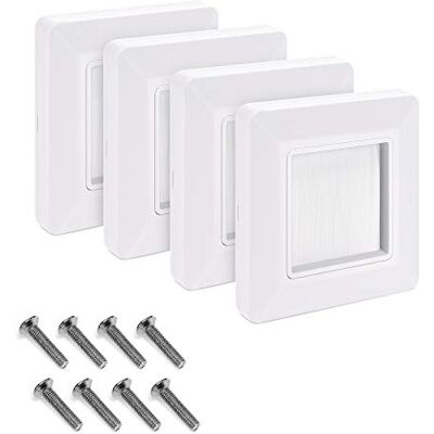 kwmobile Borstelwandplaat, 4 stuks, wandkabeldoorvoer, audio-video-aansluiting, inbouwstopcontact voor tv-kabeldoorvoer HDMI HiFi kwmobile Borstelwandplaat, 4 stuks, wandkabeldoorvoer, audio-video-aansluiting, inbouwstopcontact voor tv-kabeldoorvoer HDMI HiFi