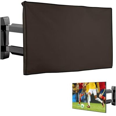 kwmobile Beschermhoes voor tv-scherm, compatibel met 43 inch tv, beschermhoes voor buiten, tegen weer, stof en spatten, chocoladebruin kwmobile Beschermhoes voor tv-scherm, compatibel met 43 inch tv, beschermhoes voor buiten, tegen weer, stof en spatten, chocoladebruin