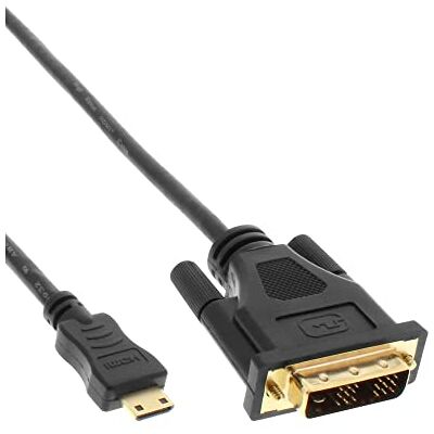InLine 17474P mini HDMI naar DVI-kabel HDMI C-stekker naar DVI 18+1 zwart 0,5m InLine 17474P mini HDMI naar DVI-kabel HDMI C-stekker naar DVI 18+1 zwart 0,5m