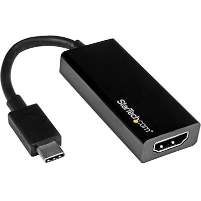 StarTech . com USB-C naar HDMI video-converter 4K 30Hz Thunderbolt 3 compatibel USB 3.1 Type-C naar HDMI monitor reisdongle zwart (CDP2HD) StarTech . com USB-C naar HDMI video-converter 4K 30Hz Thunderbolt 3 compatibel USB 3.1 Type-C naar HDMI monitor reisdongle zwart (CDP2HD)