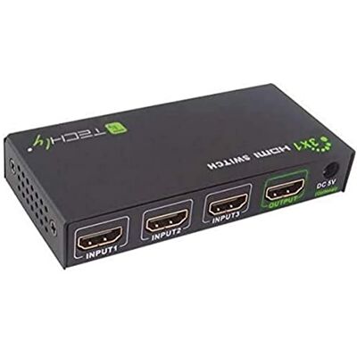 Techly Cznik HDMI 3/1 z Piltem, 4K2K UHD 3D, czarny Techly Cznik HDMI 3/1 z Piltem, 4K2K UHD 3D, czarny