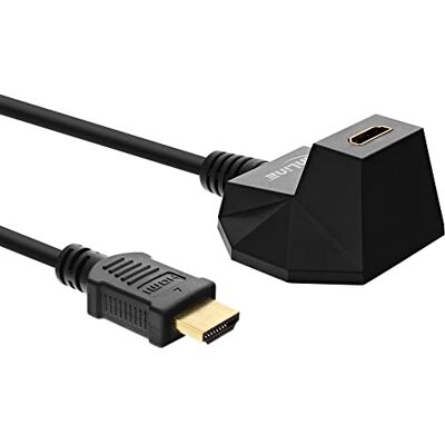 InLine HDMI-verlengkabel (1 m, 4K2K stekker/bus, 17531S) zwart/goud InLine HDMI-verlengkabel (1 m, 4K2K stekker/bus, 17531S) zwart/goud