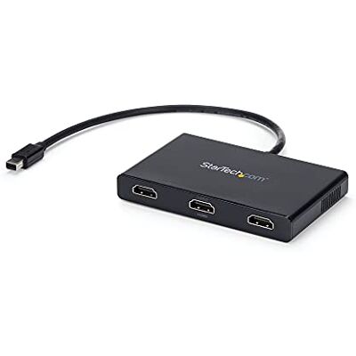 StarTech .com 3-poorts MST Mini DisplayPort Hub 4K 30Hz Mini DP naar HDMI Video Splitter voor meerdere monitoren mDP naar HDMI (MSTMDP123HD) zwart StarTech .com 3-poorts MST Mini DisplayPort Hub 4K 30Hz Mini DP naar HDMI Video Splitter voor meerdere monitoren mDP naar HDMI (MSTMDP123HD) zwart