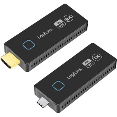 Logilink HDW0104 HDMI-overdrachtsset, USB-C naar HDMI, compact, draadloos, 30 m, 1-in-1, 4K @ 60 Hz, eenvoudig gegevens/video's op tv weergeven en delen via Wi-Fi HDMI Logilink HDW0104 HDMI-overdrachtsset, USB-C naar HDMI, compact, draadloos, 30 m, 1-in-1, 4K @ 60 Hz, eenvoudig gegevens/video's op tv weergeven en delen via Wi-Fi HDMI