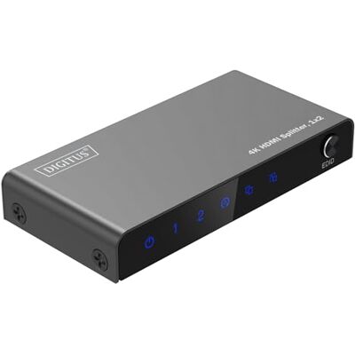 Digitus DS-55336 HDMI splitter 1x2, ingang: 1 poort/output: 2 poorten, UHD 4K/60Hz HDTV: 3840 x 2160p, HDCP 2.2, HDR, Deep Color, EDID, DTS, Dolby Digital, LPCM Digitus DS-55336 HDMI splitter 1x2, ingang: 1 poort/output: 2 poorten, UHD 4K/60Hz HDTV: 3840 x 2160p, HDCP 2.2, HDR, Deep Color, EDID, DTS, Dolby Digital, LPCM