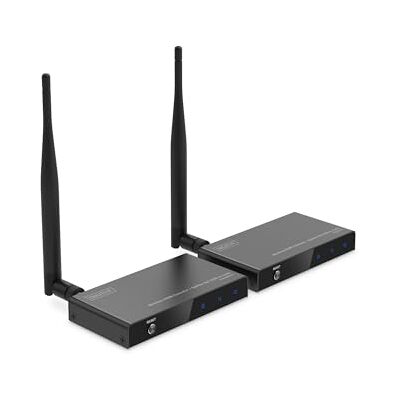 Digitus DS-55346 Splitter HDMI Wireless Extender (1x4) Full HD 1080p 60Hz 100m bereik zender en ontvanger kit loop-output, infrarood IR HDMI 1.4 en HDCP 1.3 Digitus DS-55346 Splitter HDMI Wireless Extender (1x4) Full HD 1080p 60Hz 100m bereik zender en ontvanger kit loop-output, infrarood IR HDMI 1.4 en HDCP 1.3