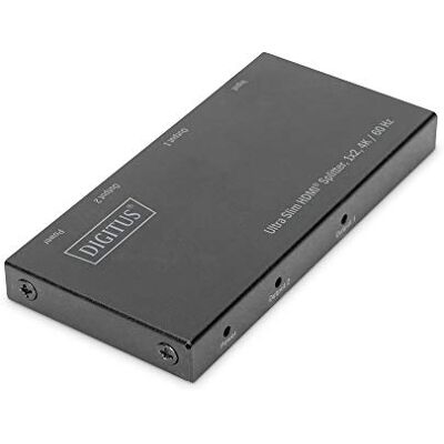 Digitus DS-45322 HDMI splitter 1x2, ingang: 1 poort/output: 2 poorten, UHD 4K/60Hz, HDCP 2.2/1.4, HDR, 3D, Deep Color, ESD bescherming Digitus DS-45322 HDMI splitter 1x2, ingang: 1 poort/output: 2 poorten, UHD 4K/60Hz, HDCP 2.2/1.4, HDR, 3D, Deep Color, ESD bescherming