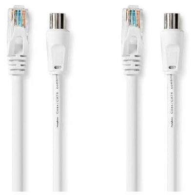 NEDIS Coaxiale/CAT6 combi-kabel met connectoren 1,5 m NEDIS Coaxiale/CAT6 combi-kabel met connectoren 1,5 m