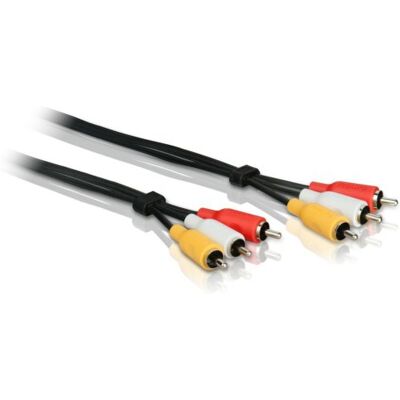 Philips SWV2966W Composiet audio/video-kabel, cinch-stekker naar RCA-stekker, afgeschermd, 3 m (UK-import) Philips SWV2966W Composiet audio/video-kabel, cinch-stekker naar RCA-stekker, afgeschermd, 3 m (UK-import)