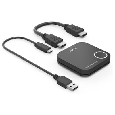 Hama Draadloze display-adapter (HDMI Apdater, Full HD 1080p, draadloze overdracht van audio, video en signalen, draadloze displaydongle met kabel, uitstekende overdrachtskwaliteit) Hama Draadloze display-adapter (HDMI Apdater, Full HD 1080p, draadloze overdracht van audio, video en signalen, draadloze displaydongle met kabel, uitstekende overdrachtskwaliteit)