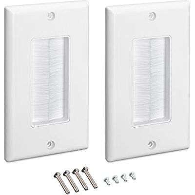 kwmobile Borstelwandplaat, 2 stuks, wandkabeldoorvoer, audio-video-uitgang, inbouwstopcontact voor tv-kabeldoorvoer HDMI HiFi kwmobile Borstelwandplaat, 2 stuks, wandkabeldoorvoer, audio-video-uitgang, inbouwstopcontact voor tv-kabeldoorvoer HDMI HiFi