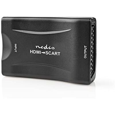NEDIS HDMI™ converter HDMI™-ingang scart-stekker 1-weg 1080p 1,2 Gbps ABS zwart NEDIS HDMI™ converter HDMI™-ingang scart-stekker 1-weg 1080p 1,2 Gbps ABS zwart