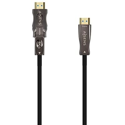 AISENS A153-0644 Ultra High Speed afneembare HDMI-kabel V2.1 AOC 8K @60Hz 4K @120Hz 4:4:4 48Gbps, A/M-D/A/M, zwart, 15 m AISENS A153-0644 Ultra High Speed afneembare HDMI-kabel V2.1 AOC 8K @60Hz 4K @120Hz 4:4:4 48Gbps, A/M-D/A/M, zwart, 15 m