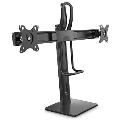PureMounts Monitorhouder voor twee schermen, 2 x monitorhouder VESA 75 x 75 naar VESA 100 x 100, traploos in hoogte verstelbaar, kantelbaar, draaibaar, zwart PM-OFFICE-ST-02 PureMounts Monitorhouder voor twee schermen, 2 x monitorhouder VESA 75 x 75 naar VESA 100 x 100, traploos in hoogte verstelbaar, kantelbaar, draaibaar, zwart PM-OFFICE-ST-02