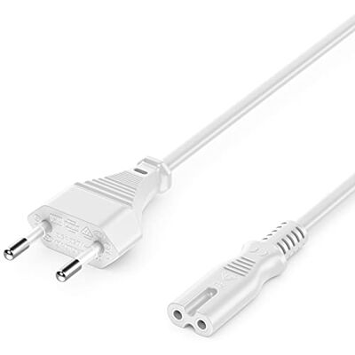 deleyCON 1,5m Voedingskabel Stroomkabel Stekker Type C Eurostekker naar C7 Connector Euro-Voedingskabel Kabel voor Kleine Apparaten Euro 8 TV Blu-Ray Huishoudelijke Apparaten Wit deleyCON 1,5m Voedingskabel Stroomkabel Stekker Type C Eurostekker naar C7 Connector Euro-Voedingskabel Kabel voor Kleine Apparaten Euro 8 TV Blu-Ray Huishoudelijke Apparaten Wit