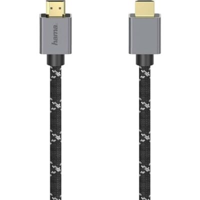 Hama 2 m lange HDMI-kabel Ultra HD 8K (Ultra High Speed HDMI-kabel met HDR, HEC, eARC, verguld, monitorkabel met robuuste ommanteling, PC/laptopaansluiting met monitor, tv, Hama 2 m lange HDMI-kabel Ultra HD 8K (Ultra High Speed HDMI-kabel met HDR, HEC, eARC, verguld, monitorkabel met robuuste ommanteling, PC/laptopaansluiting met monitor, tv,