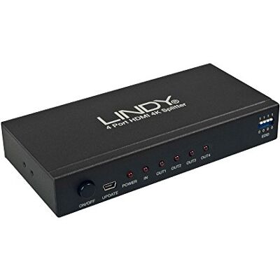 LINDY HDMI 4K splitter 4-poorts 3D 2160p30 HDTV tot 1080p en 4K 36/12 bit HDCP 1.4 LINDY HDMI 4K splitter 4-poorts 3D 2160p30 HDTV tot 1080p en 4K 36/12 bit HDCP 1.4