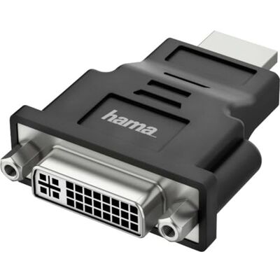 Hama Video-adapter, HDMI™-stekker DVI-poort, Ultra HD 4K, metaal, zwart Hama Video-adapter, HDMI™-stekker DVI-poort, Ultra HD 4K, metaal, zwart