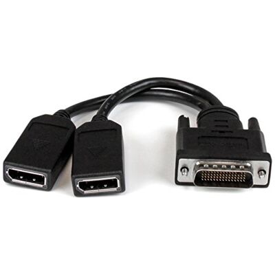 StarTech .com Adapterkabel DMS-59 (LFH) naar 2x DisplayPort 20cm Y-kabel DMS 59 (stekker) naar Dual DP (bus) (DMSDPDP1) zwart StarTech .com Adapterkabel DMS-59 (LFH) naar 2x DisplayPort 20cm Y-kabel DMS 59 (stekker) naar Dual DP (bus) (DMSDPDP1) zwart