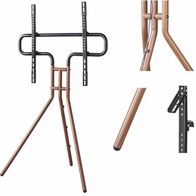 Hama TV-beugel in ezeldesign (stabiel tv-statief voor tv van 94 tot 191 cm, in hoogte verstelbaar als compacte tv-ezel, vloerhouder in houtlook, VESA-compatibel) walnoot Hama TV-beugel in ezeldesign (stabiel tv-statief voor tv van 94 tot 191 cm, in hoogte verstelbaar als compacte tv-ezel, vloerhouder in houtlook, VESA-compatibel) walnoot