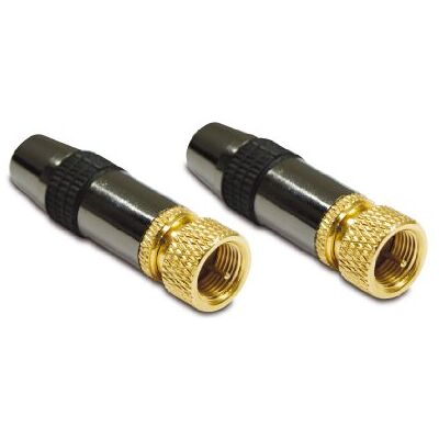 Metronic 419102 F-stekker, zwart, 2 stuks Metronic 419102 F-stekker, zwart, 2 stuks