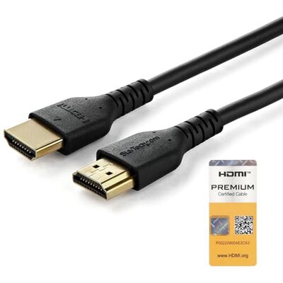 StarTech .com 1,5 m Premium gecertificeerde HDMI 2.0-kabel met ethernet, High Speed UHD 4K 60Hz, HDR10, TPE, Rugged HDMI-kabel StarTech .com 1,5 m Premium gecertificeerde HDMI 2.0-kabel met ethernet, High Speed UHD 4K 60Hz, HDR10, TPE, Rugged HDMI-kabel