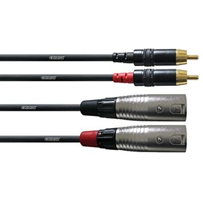 Cordial XLR mannelijk/Rca dubbele audiokabel 1,5 m Cordial XLR mannelijk/Rca dubbele audiokabel 1,5 m