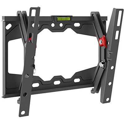 Barkan TV-muurbeugel van 13 tot 43 inch, kantelbaar, plat gebogen, belastbaar tot 40 kg, gepatenteerde automatische vergrendeling, voor led-lcd-display, VESA max. 200 x 200 Barkan TV-muurbeugel van 13 tot 43 inch, kantelbaar, plat gebogen, belastbaar tot 40 kg, gepatenteerde automatische vergrendeling, voor led-lcd-display, VESA max. 200 x 200