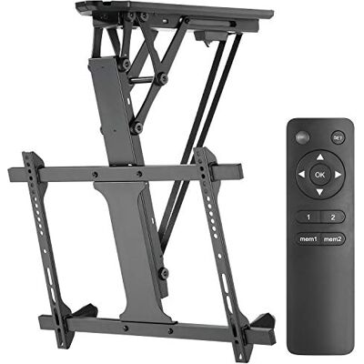 Maclean 32-70 inch tv elektrische plafondbeugel voor plafond en schuin dak traploos kantelbaar tot 75° afstandsbediening max. 35 kg VESA 600 x 400 (plafondhouder) Maclean 32-70 inch tv elektrische plafondbeugel voor plafond en schuin dak traploos kantelbaar tot 75° afstandsbediening max. 35 kg VESA 600 x 400 (plafondhouder)