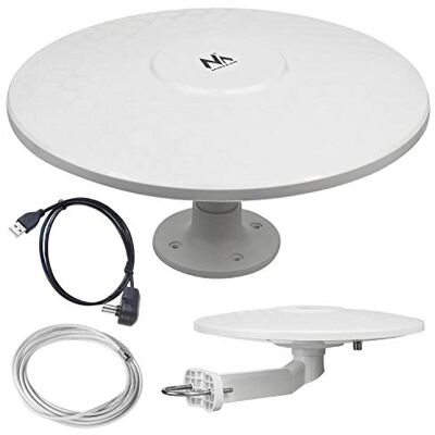 Maclean MCTV-947 Omnidirectionele antenne Multidirectionele buitenantenne DVB-T/T2 H.265 HEVC actieve tv-antenne (camper USB) Maclean MCTV-947 Omnidirectionele antenne Multidirectionele buitenantenne DVB-T/T2 H.265 HEVC actieve tv-antenne (camper USB)