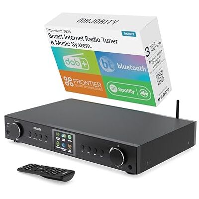 Majority Fitzwilliam 2 HiFi-tuner, Dab/Dab +/internet, Spotify Connect, Bluetooth, afstandsbediening, USB en AUX, optisch, coaxiale en lijnuitgang, kleurendisplay (zwart) Majority Fitzwilliam 2 HiFi-tuner, Dab/Dab +/internet, Spotify Connect, Bluetooth, afstandsbediening, USB en AUX, optisch, coaxiale en lijnuitgang, kleurendisplay (zwart)