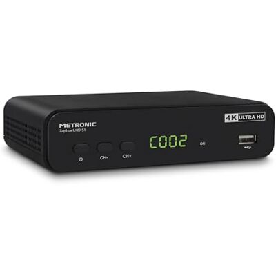 Metronic 441701 4K Ultra HD UHD-S1 DTT-decoder met USB-poort Metronic 441701 4K Ultra HD UHD-S1 DTT-decoder met USB-poort