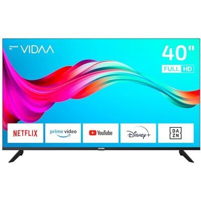 DYON Smart 40 VX-2 Full HD TV, Triple HD Tuner (DVB-C/-S2/-T2), App Store, Prime Video, Netflix, YouTube, DAZN, Disney+, zwart DYON Smart 40 VX-2 Full HD TV, Triple HD Tuner (DVB-C/-S2/-T2), App Store, Prime Video, Netflix, YouTube, DAZN, Disney+, zwart