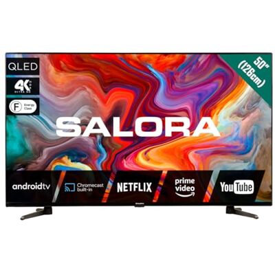 SALORA 50QLEDTV 50 inch 4K Ultra HD televisie 50 inch (127 cm) 4K Smart TV, HDR 10+, Android 11, ingebouwde Chromecast, Dolby Vision & Atmos, 3x HDMI SALORA 50QLEDTV 50 inch 4K Ultra HD televisie 50 inch (127 cm) 4K Smart TV, HDR 10+, Android 11, ingebouwde Chromecast, Dolby Vision & Atmos, 3x HDMI