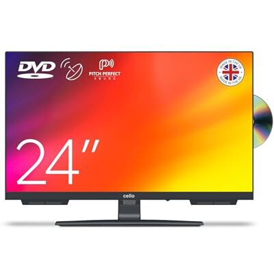 Cello C2424F 24 inch HD led-tv met geïntegreerd frame, dvd-speler Triple Tuner (DVB-C/-S2/-T2), perfect geluid, ideaal voor kleine ruimtes Cello C2424F 24 inch HD led-tv met geïntegreerd frame, dvd-speler Triple Tuner (DVB-C/-S2/-T2), perfect geluid, ideaal voor kleine ruimtes