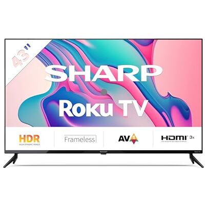Sharp 43FD2E Smart TV Full HD (108 cm/43 inch, Roku TV alleen verkrijgbaar in Duitsland, frameloos, HDR10, Dolby Digital) Sharp 43FD2E Smart TV Full HD (108 cm/43 inch, Roku TV alleen verkrijgbaar in Duitsland, frameloos, HDR10, Dolby Digital)