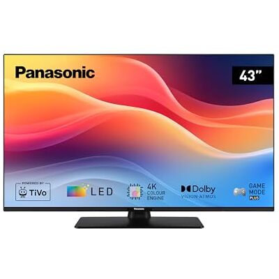 Panasonic TB-43W61AEZ W61 Series 4K Ultra HD LED Smart TV, 2025, TiVo, Dolby Vision & Atmos, Game Mode Plus, Alexa & Google, zwart Panasonic TB-43W61AEZ W61 Series 4K Ultra HD LED Smart TV, 2025, TiVo, Dolby Vision & Atmos, Game Mode Plus, Alexa & Google, zwart