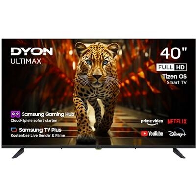 DYON ULTIMAX 40F-TI TV, 40 inch, Full HD, met Tizen OS, Triple Tuner (DVB-C/-S2/-T2), Samsung Smart & Gaming Hub, Prime Video, Netflix, Disney+, 2025 DYON ULTIMAX 40F-TI TV, 40 inch, Full HD, met Tizen OS, Triple Tuner (DVB-C/-S2/-T2), Samsung Smart & Gaming Hub, Prime Video, Netflix, Disney+, 2025