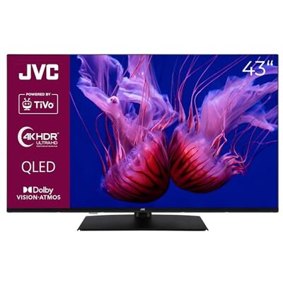 JVC QLED LT-43VUQ3455 43 inch Smart TV aangedreven door TiVo (4K UHD, Dolby Vision HDR, Dolby Atmos, Triple Tuner, 6 maanden HD+ inbegrepen) JVC QLED LT-43VUQ3455 43 inch Smart TV aangedreven door TiVo (4K UHD, Dolby Vision HDR, Dolby Atmos, Triple Tuner, 6 maanden HD+ inbegrepen)