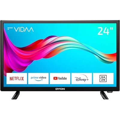 DYON Smart 24 VX 60 cm (24 inch) TV (HD Smart TV, HD Triple Tuner (DVB-C/-S2/-T2), App Store, Prime Video, Netflix, YouTube, DAZN, Disney+) [Mod. 2022 DYON Smart 24 VX 60 cm (24 inch) TV (HD Smart TV, HD Triple Tuner (DVB-C/-S2/-T2), App Store, Prime Video, Netflix, YouTube, DAZN, Disney+) [Mod. 2022