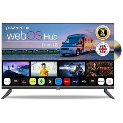 Cello C3224WSF 12 volt 32 inch tv, frameloze reissmart-tv met dvd-speler, ultrasnelle webOS, Bluetooth, Netflix, Prime Video, Apple TV+, DAZN, Pluto Cello C3224WSF 12 volt 32 inch tv, frameloze reissmart-tv met dvd-speler, ultrasnelle webOS, Bluetooth, Netflix, Prime Video, Apple TV+, DAZN, Pluto