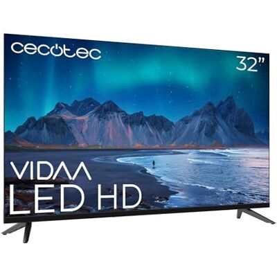 Cecotec Smart TV 32 inch led-tv HD-resolutie A5-serie ALH50032 Smart TV VIDAA, Dolby Audio-systeem, geïntegreerde wifi, hoofdtelefoonuitgang, Chromecast, 3 HDMI en 2 USB Cecotec Smart TV 32 inch led-tv HD-resolutie A5-serie ALH50032 Smart TV VIDAA, Dolby Audio-systeem, geïntegreerde wifi, hoofdtelefoonuitgang, Chromecast, 3 HDMI en 2 USB