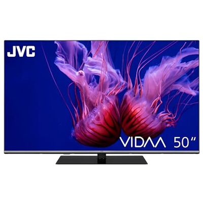 JVC QLED VIDAA LT-50VDQ6555-4K 50 inch HDR Smart TV met Dolby Vision, Dolby Atmos, 6 maanden HD+ met geïntegreerde drievoudige tuner, led zwart JVC QLED VIDAA LT-50VDQ6555-4K 50 inch HDR Smart TV met Dolby Vision, Dolby Atmos, 6 maanden HD+ met geïntegreerde drievoudige tuner, led zwart