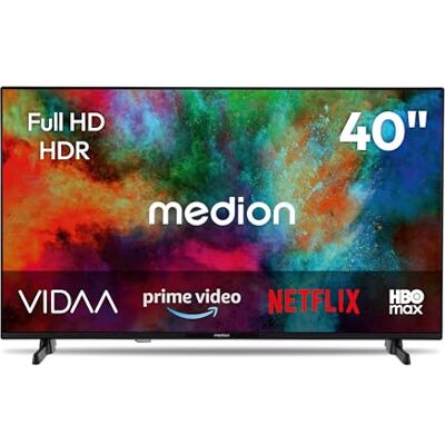 Medion 100,3 cm (40 inch) Full HD TV (Smart TV, HDR, VIDAA Store, Netflix, Prime Video, Disney+, DAZN, Paramount+, HbbTV, PVR, Bluetooth), MD 840101 Medion 100,3 cm (40 inch) Full HD TV (Smart TV, HDR, VIDAA Store, Netflix, Prime Video, Disney+, DAZN, Paramount+, HbbTV, PVR, Bluetooth), MD 840101