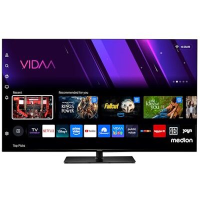 Medion TV 43 inch 4K (107 cm) televisie (Smart TV 4K, Dolby Vision HDR, VIDAA Store, Prime Video, Disney+, DAZN, Paramount+, HbbTV, PVR, Bluetooth, MD 843300) Medion TV 43 inch 4K (107 cm) televisie (Smart TV 4K, Dolby Vision HDR, VIDAA Store, Prime Video, Disney+, DAZN, Paramount+, HbbTV, PVR, Bluetooth, MD 843300)