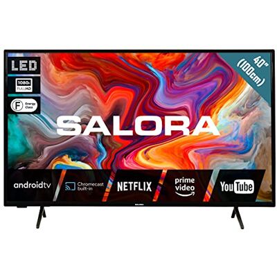 SALORA SMART40TV 40 inch Full HD televisie 40 inch (101,6 cm) Smart TV, HDR 10+, Android 11, ingebouwde Chromecast, Dolby Vision & Atmos, 3x HDMI, USB Recording SALORA SMART40TV 40 inch Full HD televisie 40 inch (101,6 cm) Smart TV, HDR 10+, Android 11, ingebouwde Chromecast, Dolby Vision & Atmos, 3x HDMI, USB Recording