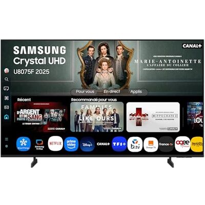 Samsung 43 inch Crystal UHD 43U8075F 4K Smart TV, Bluetooth, WiFi, Airplay, Crystal Processor 4K, HDR, Q-Symphony, Knox Security, Gaming Hub, Bixby, geïntegreerde operator-apps Samsung 43 inch Crystal UHD 43U8075F 4K Smart TV, Bluetooth, WiFi, Airplay, Crystal Processor 4K, HDR, Q-Symphony, Knox Security, Gaming Hub, Bixby, geïntegreerde operator-apps